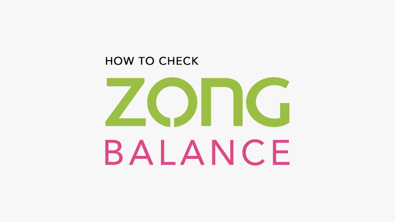 how to check Zong Balance