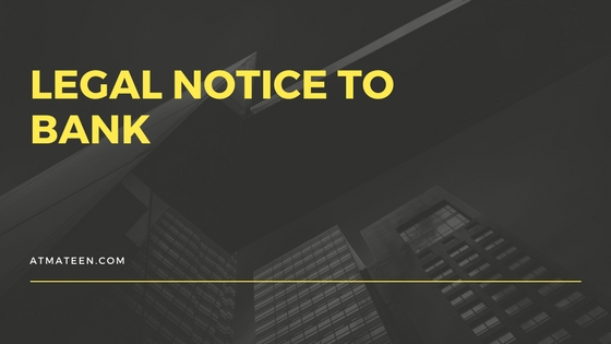 legal notice to bank