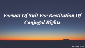 Restitution Of Conjugal Rights