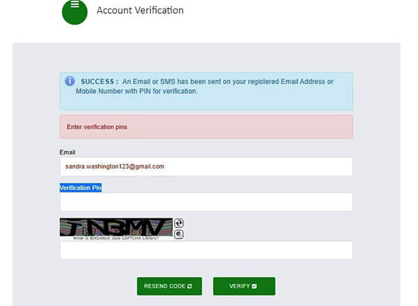Online verification for POC card application